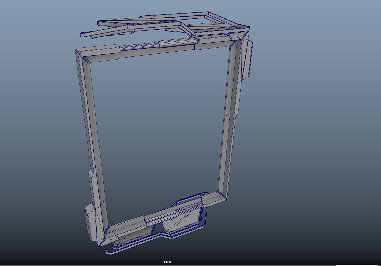 cyberpunk  Stand billboard - adjustable -  PBR Low-poly 3D model_11