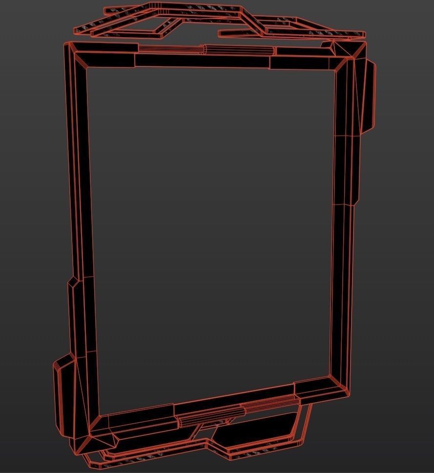 cyberpunk  Stand billboard - adjustable -  PBR Low-poly 3D model_16