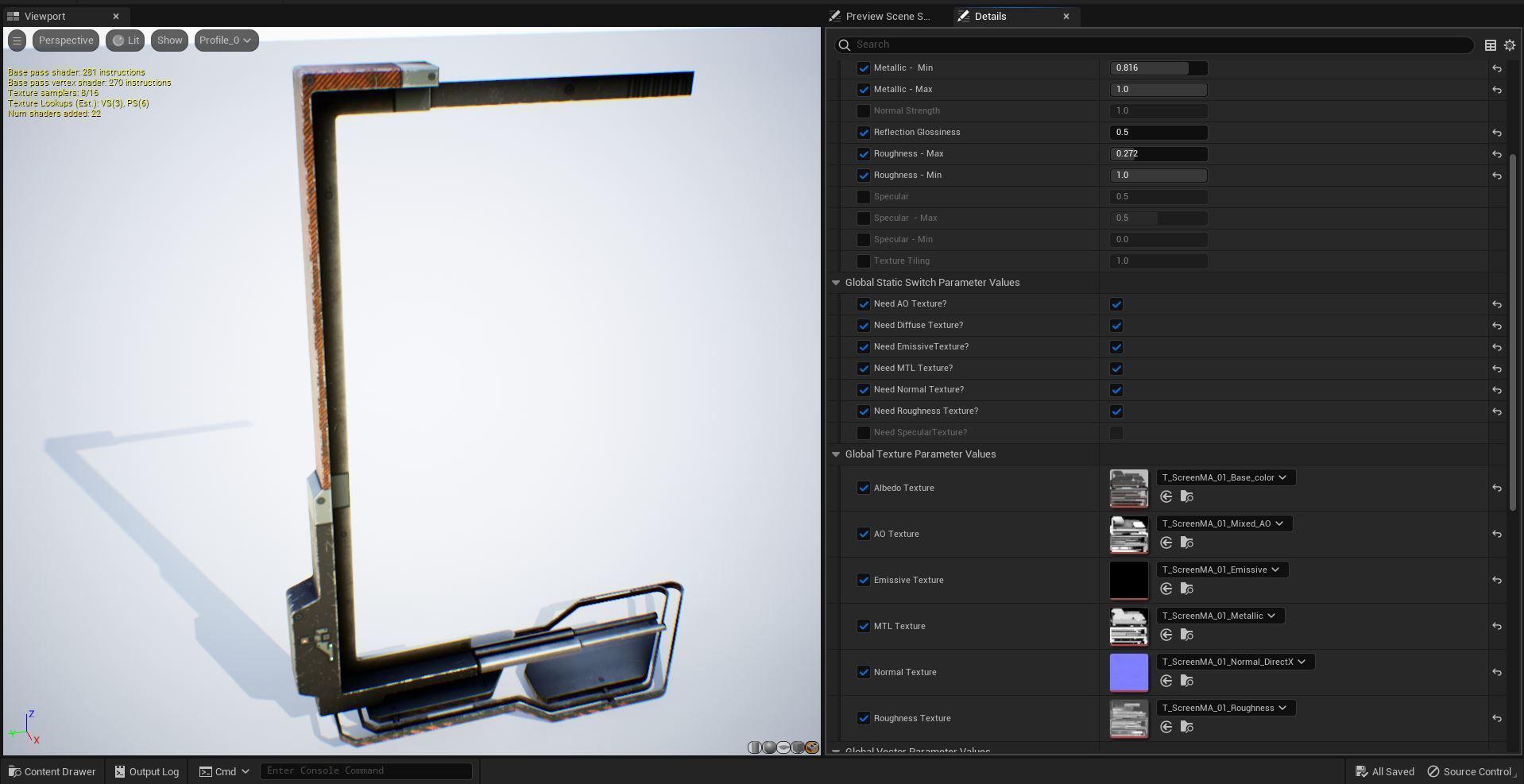 cyberpunk  Stand billboard - adjustable -  PBR Low-poly 3D model_2