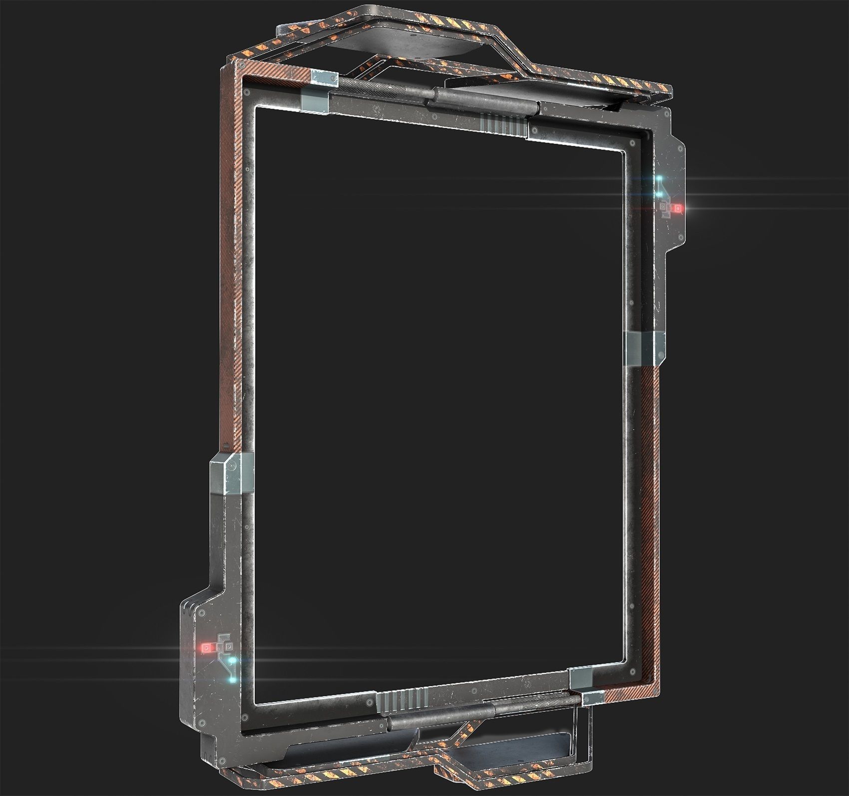 cyberpunk  Stand billboard - adjustable -  PBR Low-poly 3D model_7