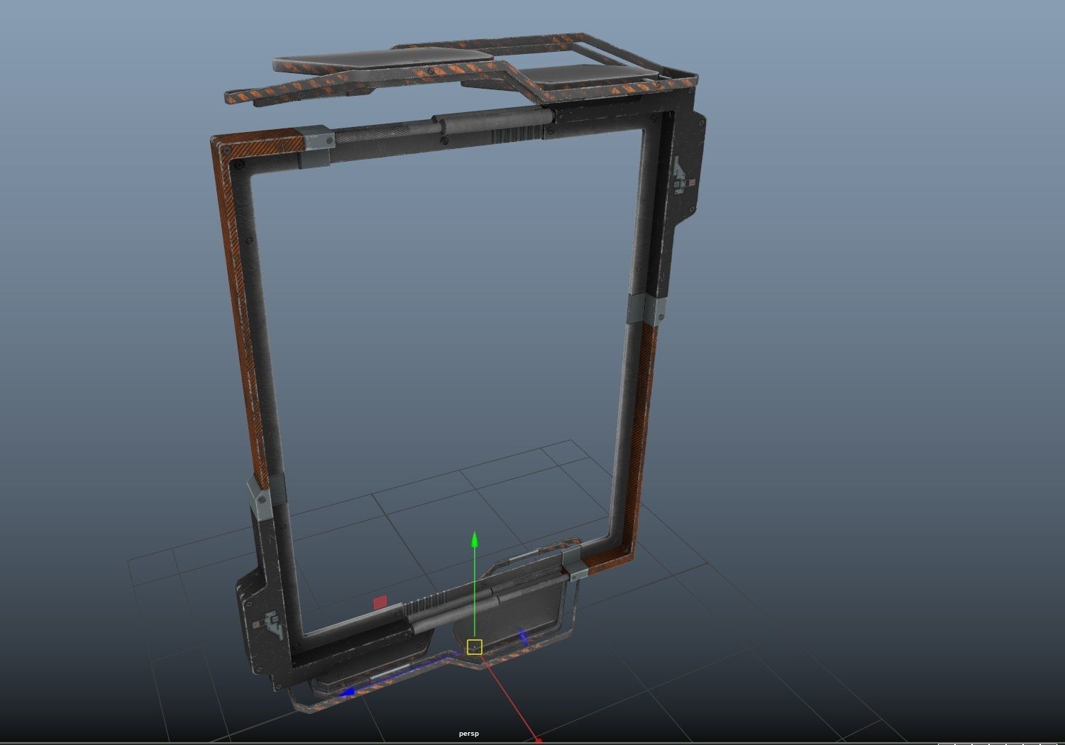 cyberpunk  Stand billboard - adjustable -  PBR Low-poly 3D model_10