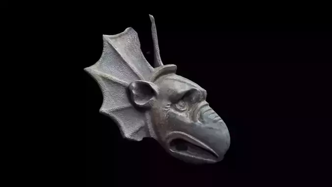 Corner Middle Ages Griffin decoration LowPoly