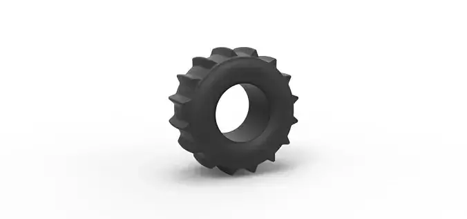 Dirt dragster rear tire 7 Scale 1 to 25