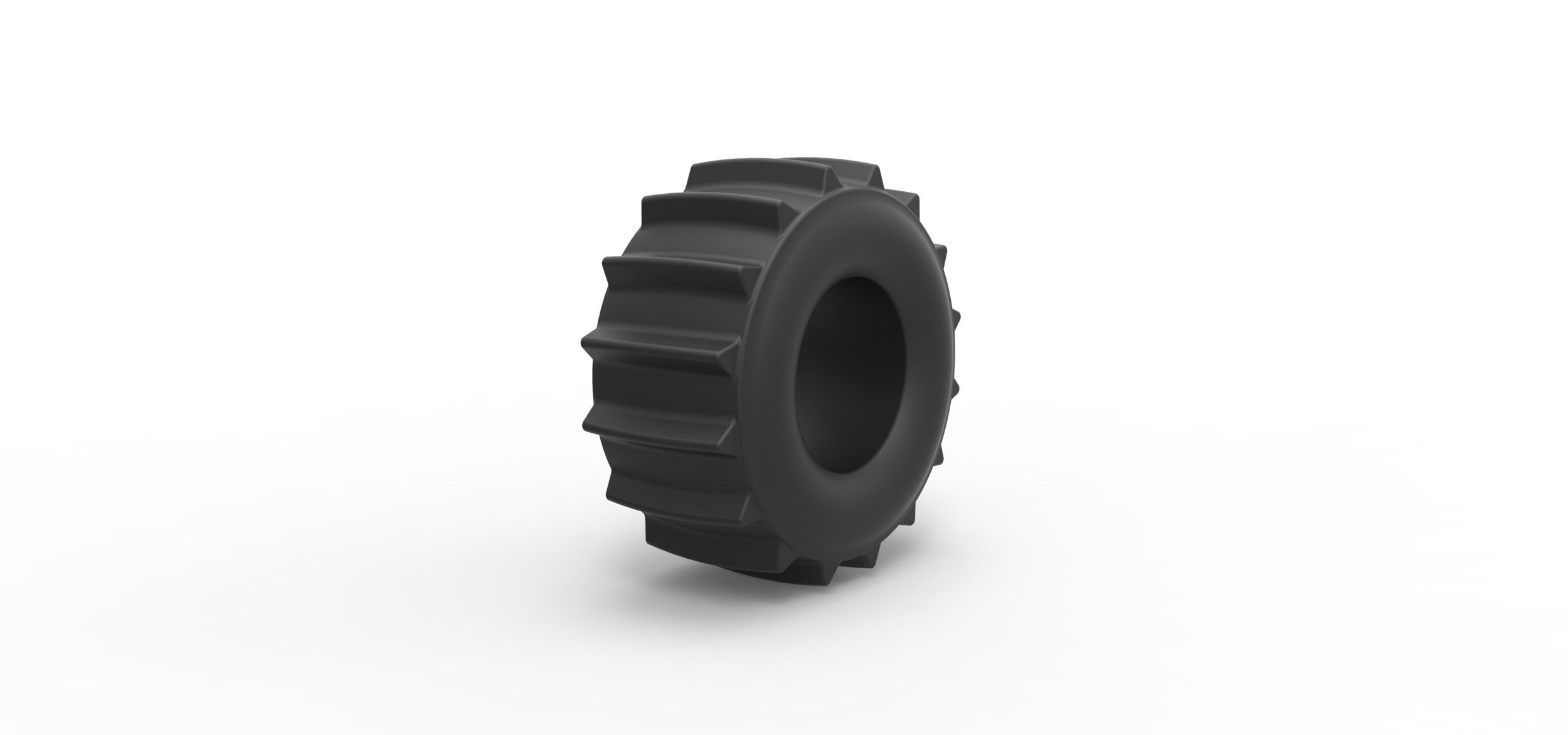 Dirt dragster rear tire 7 Scale 1 to 25 3D print model_1