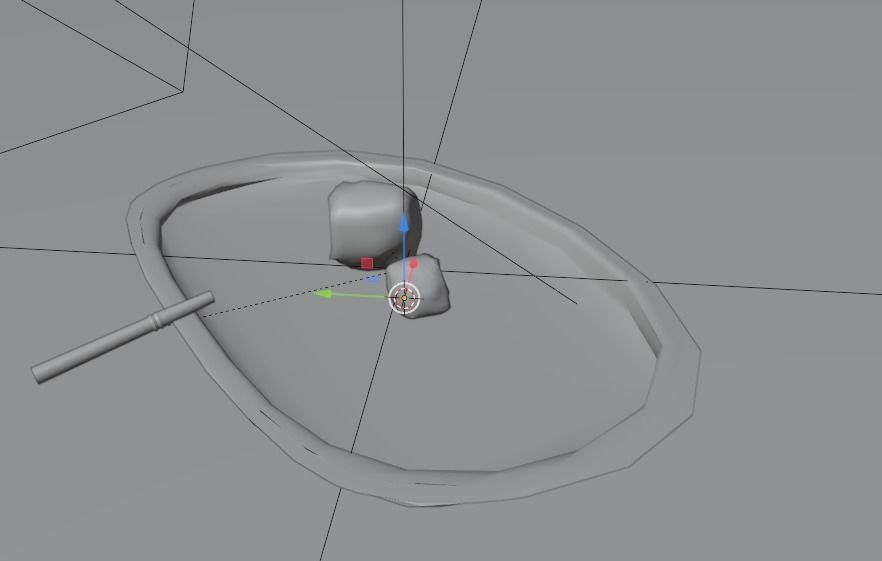 Cocaine Rock with Metal Tray Plate and Snorting Metallic Straw Low-poly 3D model_5