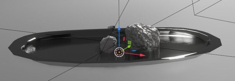 Cocaine Rock with Metal Tray Plate and Snorting Metallic Straw Low-poly 3D model_3