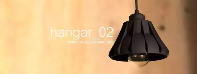 hangar02 hanging lamp 3D print model