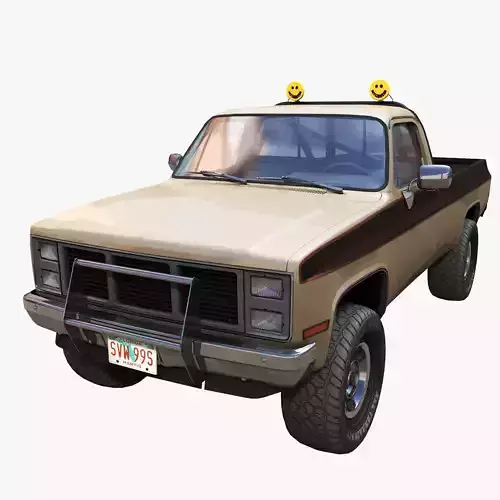 4x4 pickup Low-poly 3D model