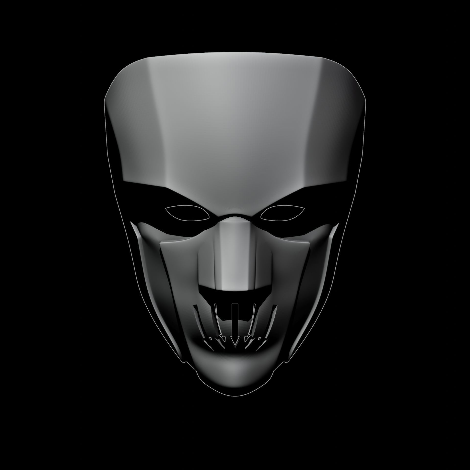 Wiles Roland Dishonored Mask STL Printable 3D print model_1