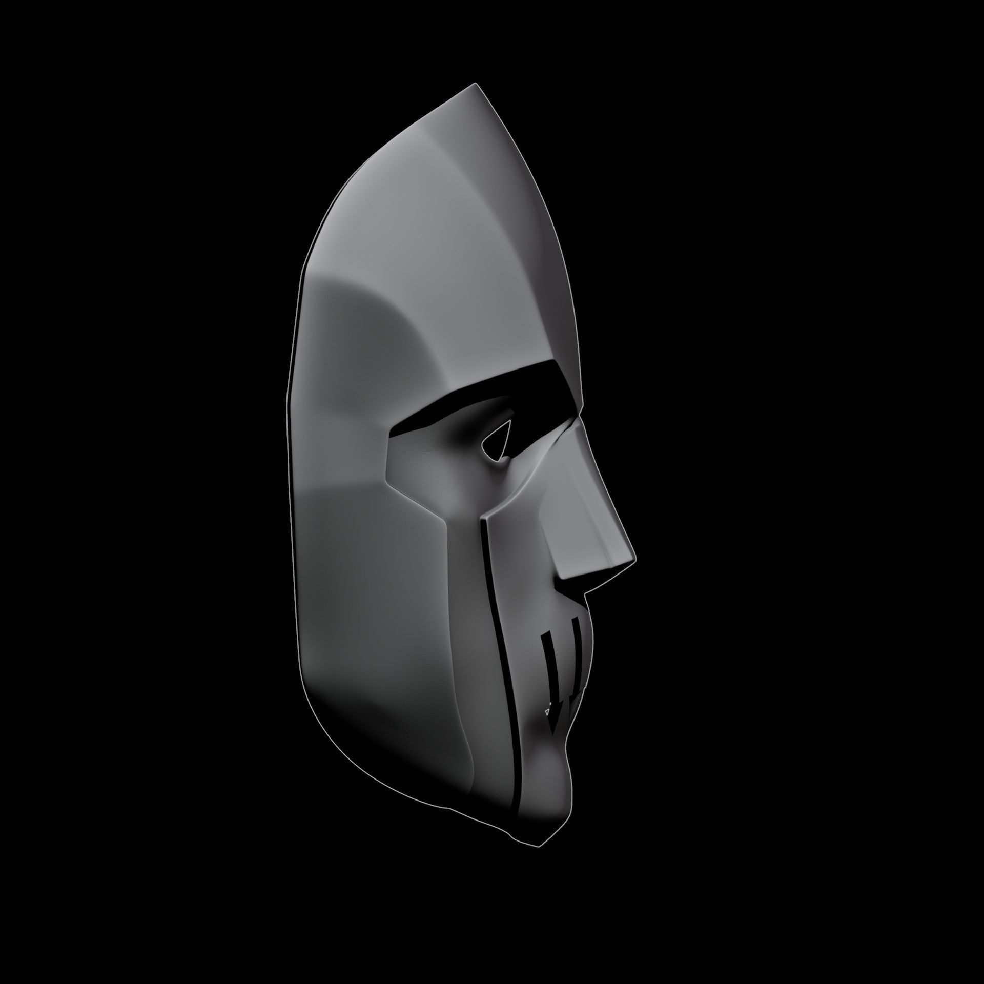 Wiles Roland Dishonored Mask STL Printable 3D print model_3