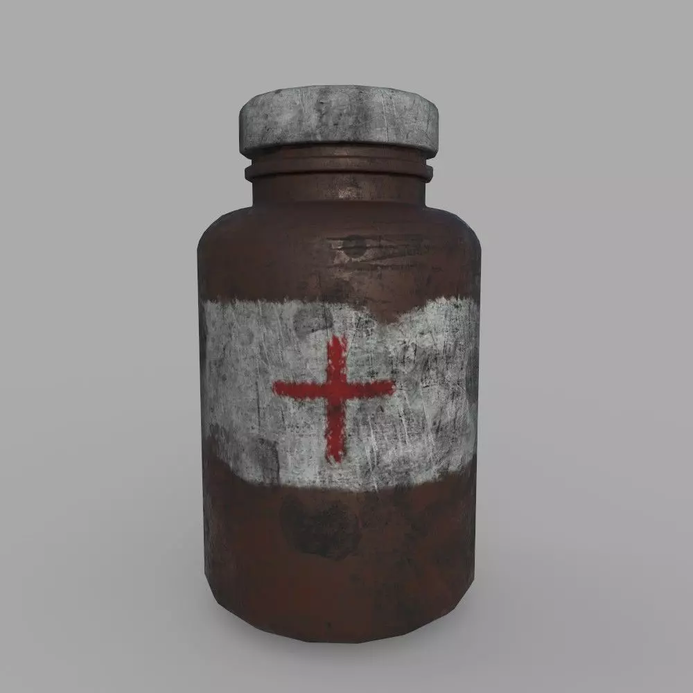 Pills-Health Bottle Free low-poly 3D model