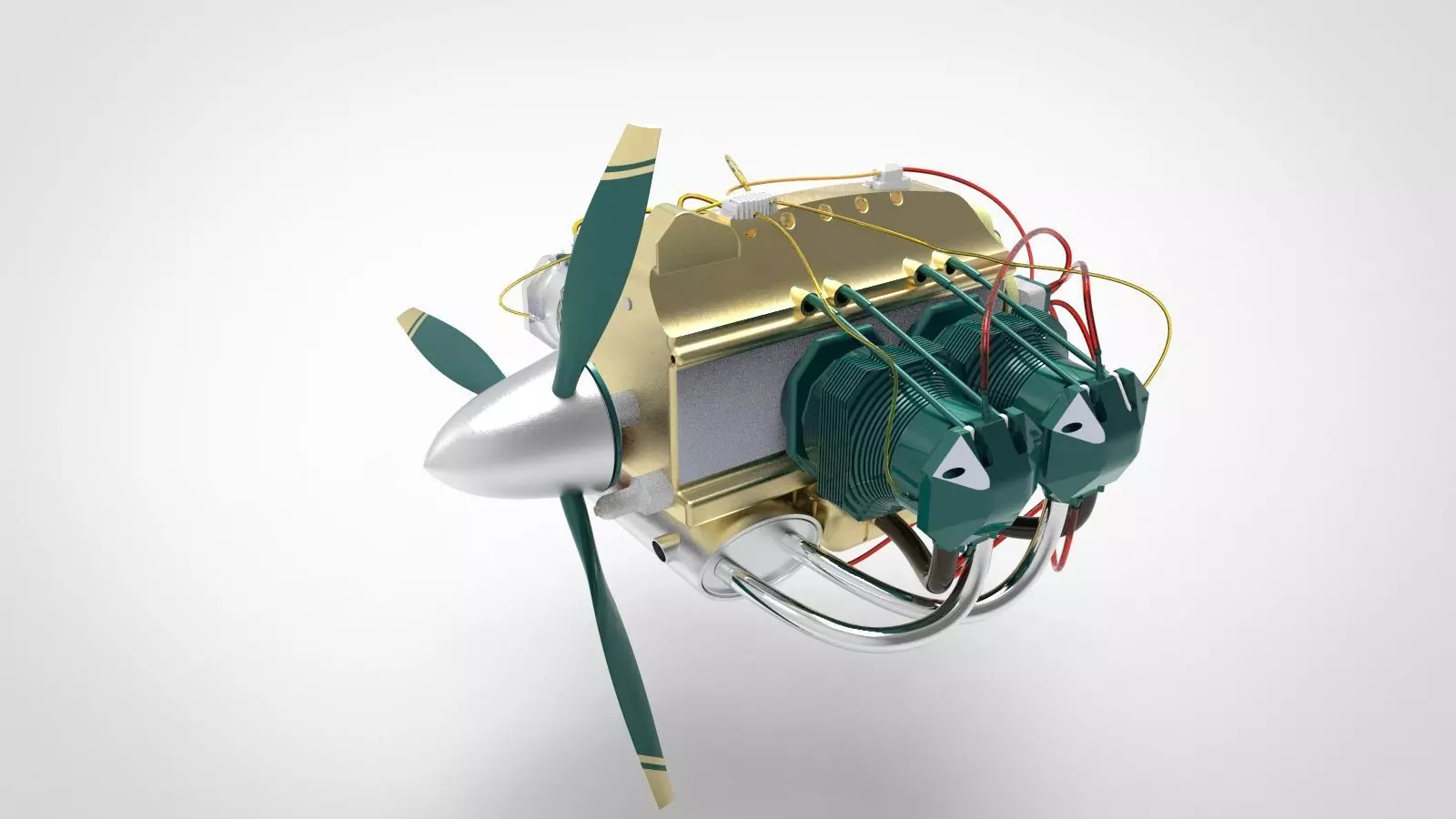 airplane engine 3D model