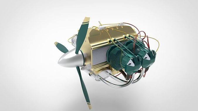 airplane engine 3D model