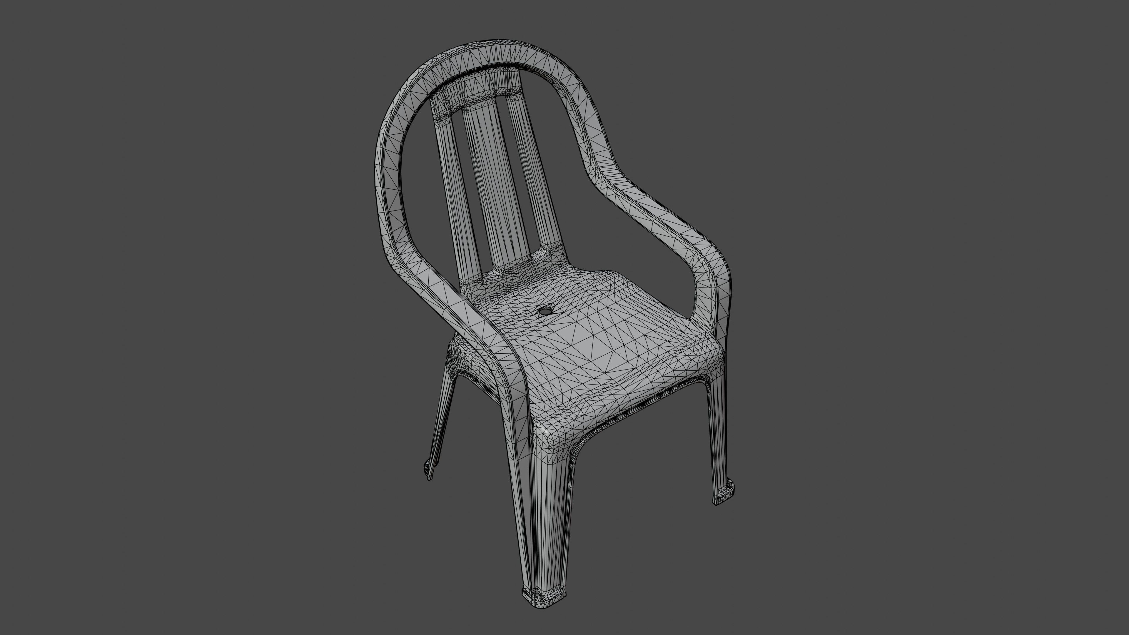 plastic table and chair 3D Model Collection_21
