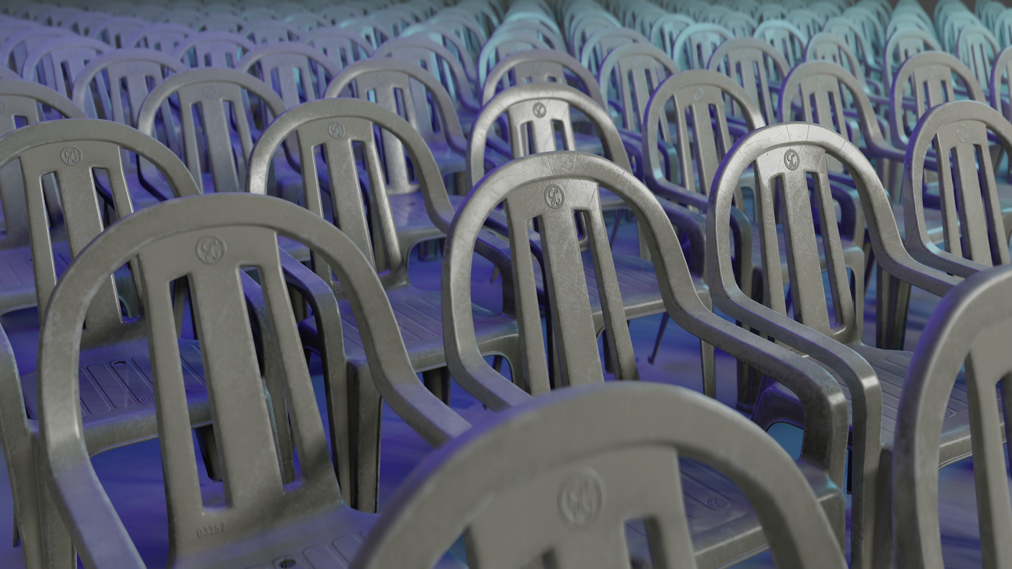 plastic table and chair 3D Model Collection_16