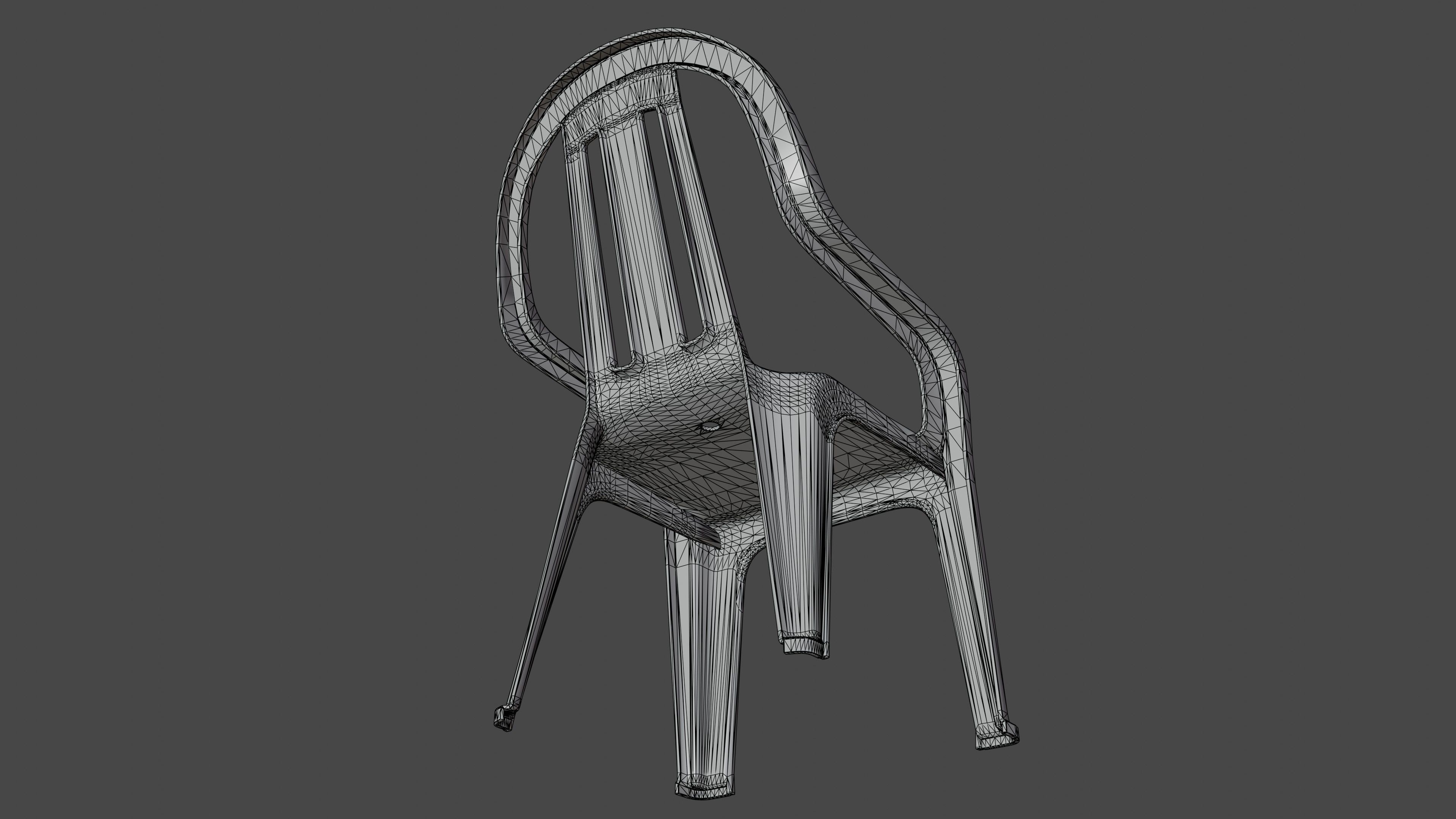 plastic table and chair 3D Model Collection_20