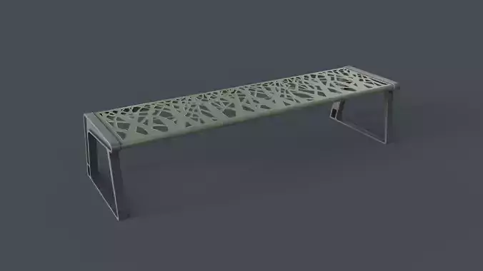 Metal Modern Bench 13 PBR Game Ready