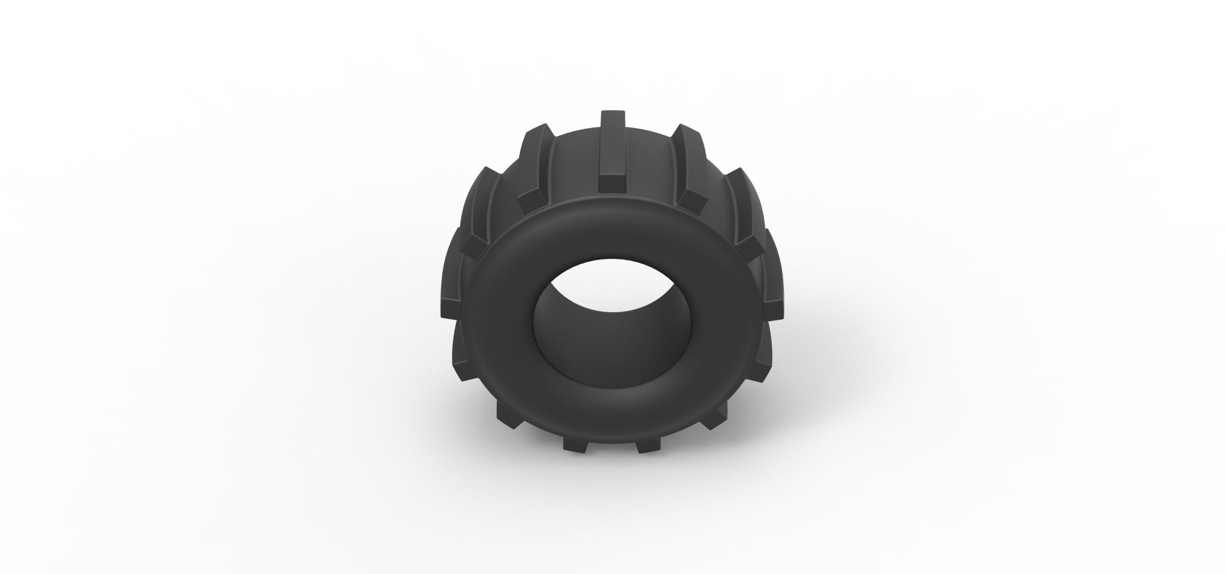 Dirt dragster rear tire 8 Scale 1 to 25 3D print model_5