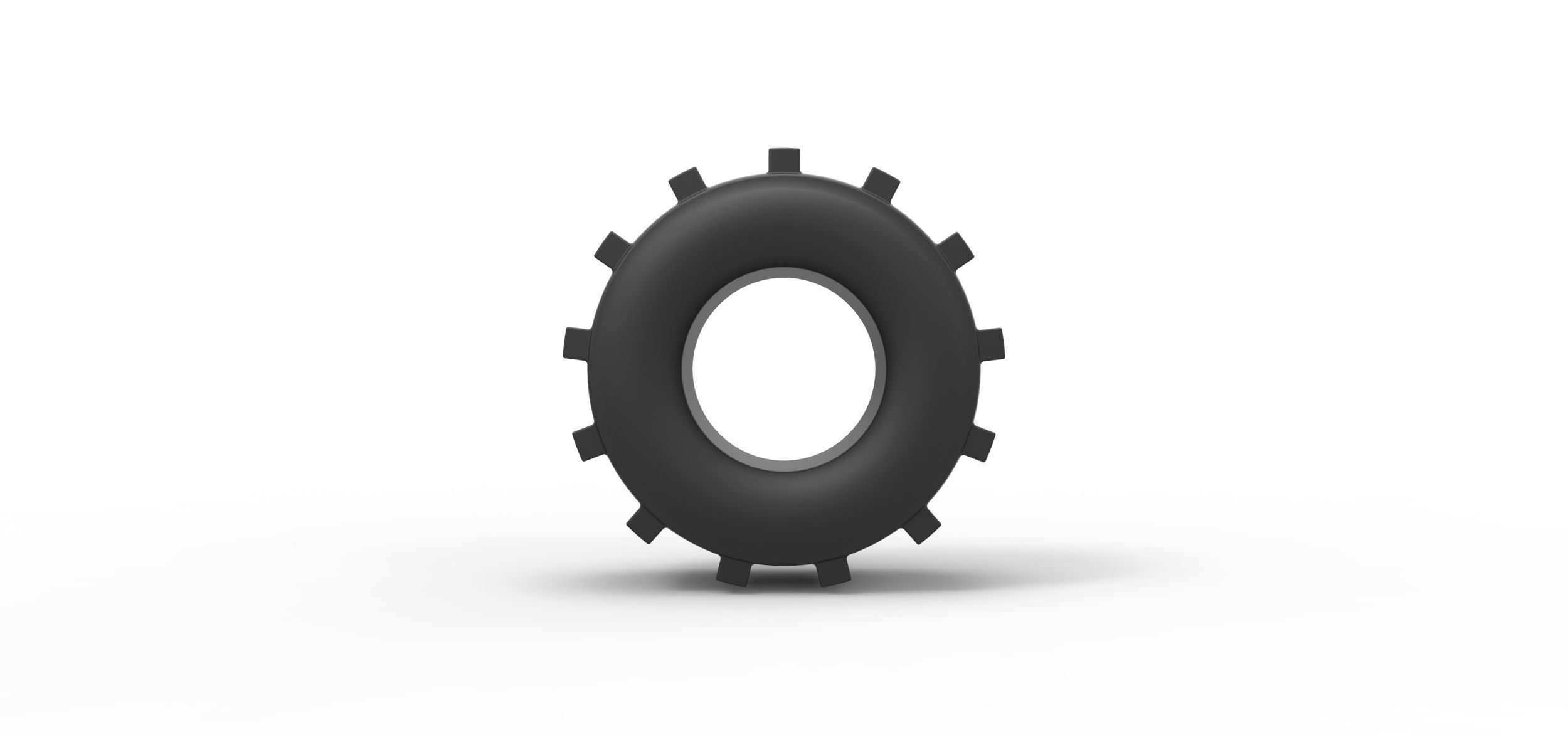 Dirt dragster rear tire 8 Scale 1 to 25 3D print model_4