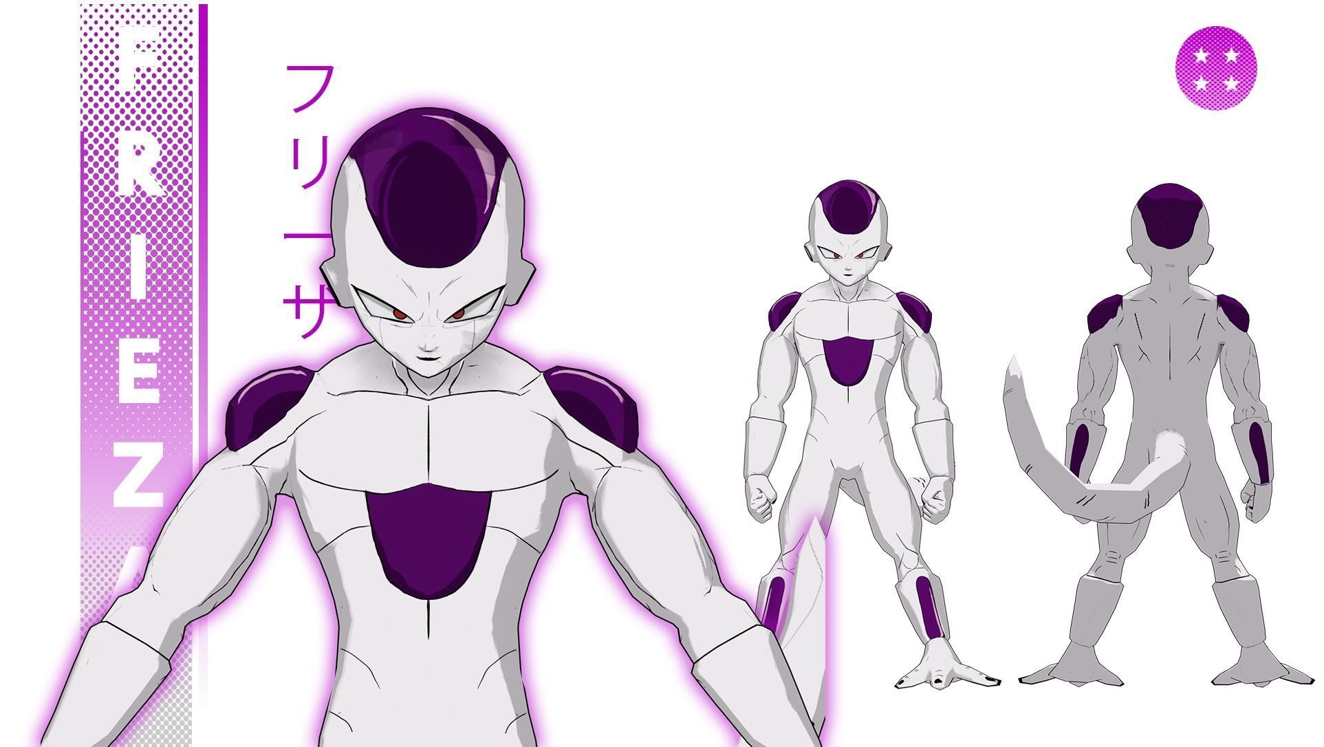 Frieza 3D model Rigged Low-poly 3D model_3