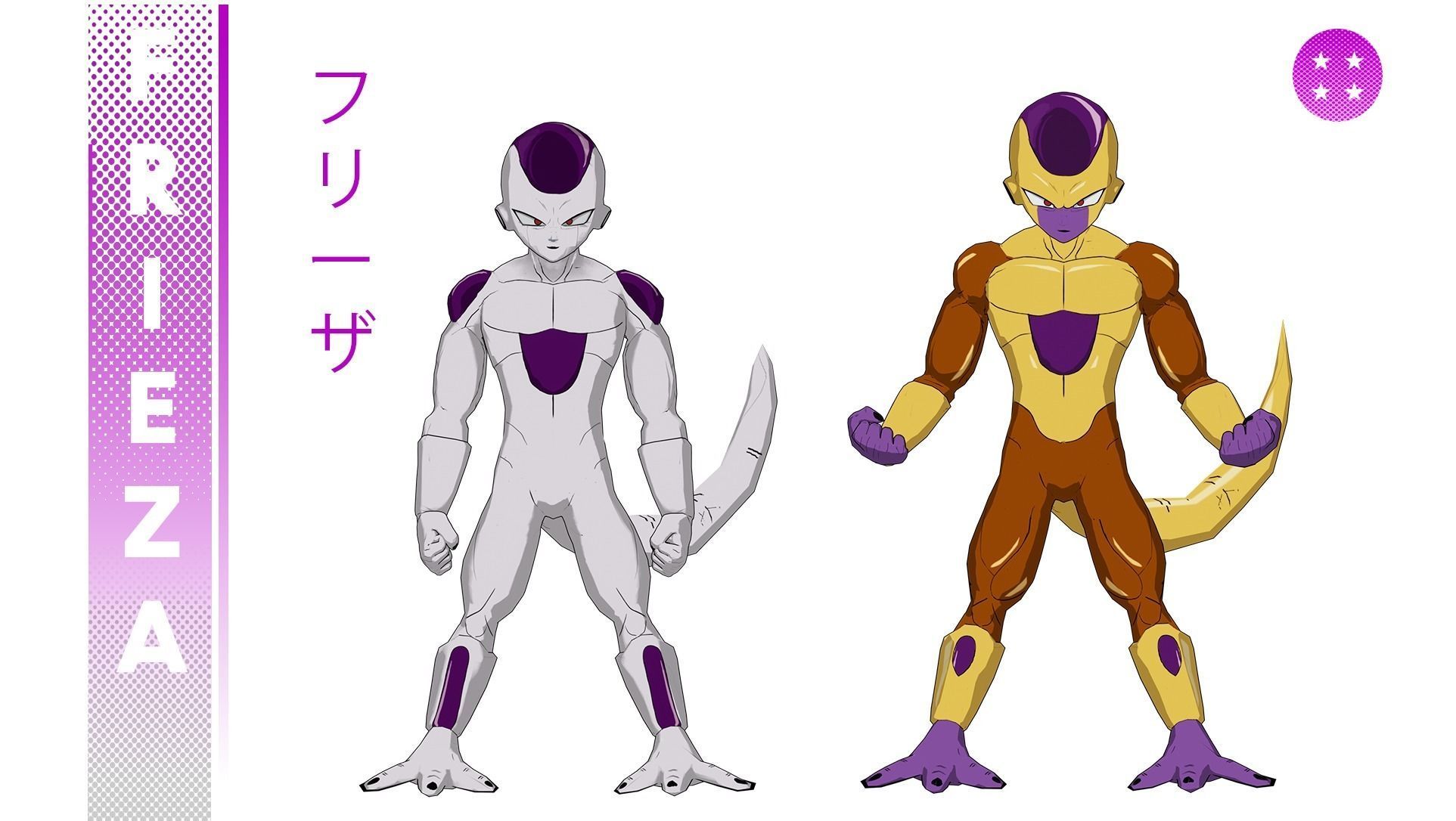 Frieza 3D model Rigged Low-poly 3D model_1