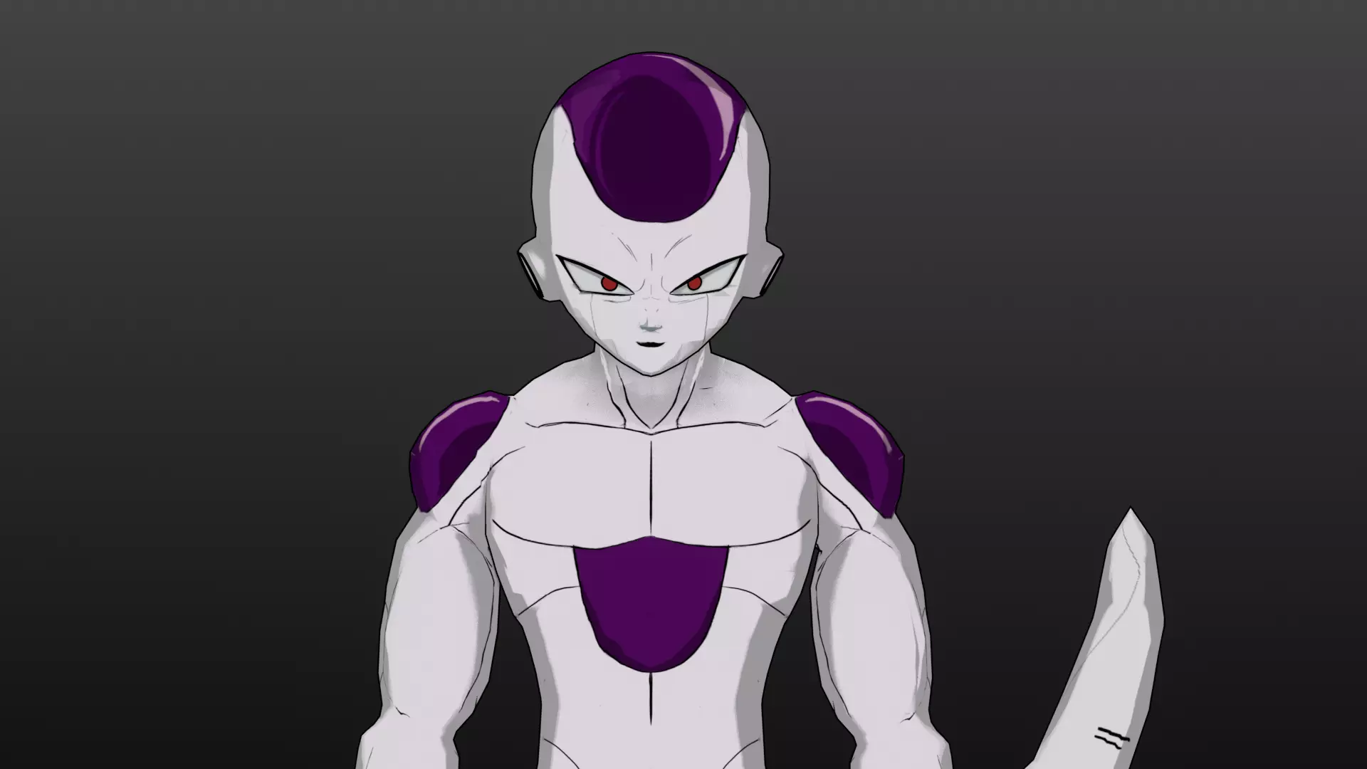Frieza 3D model Rigged Low-poly 3D model_0