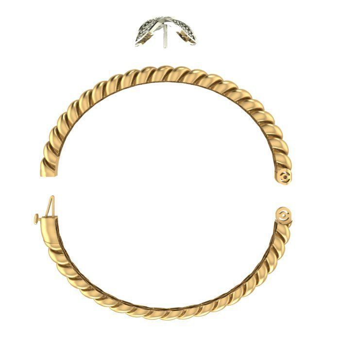Yurman bracelet 3D print model_1