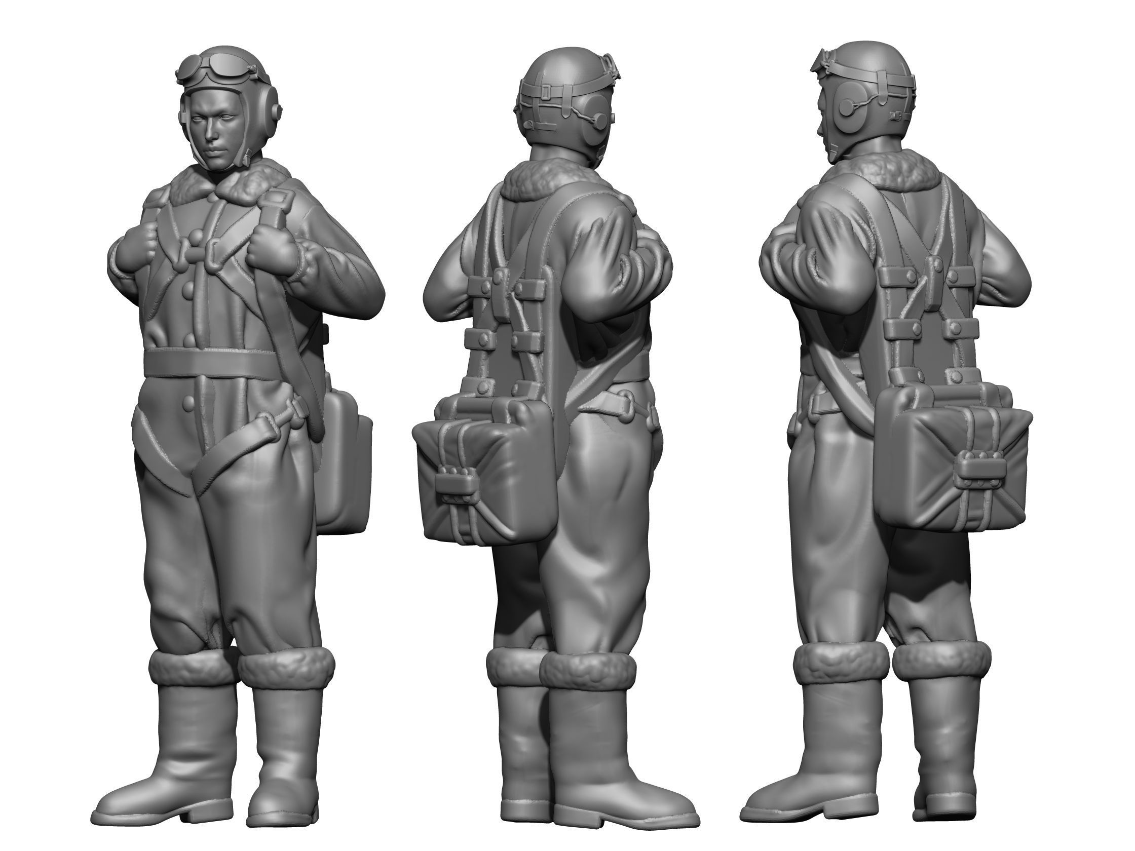Soviet Pilot 3D print model_6
