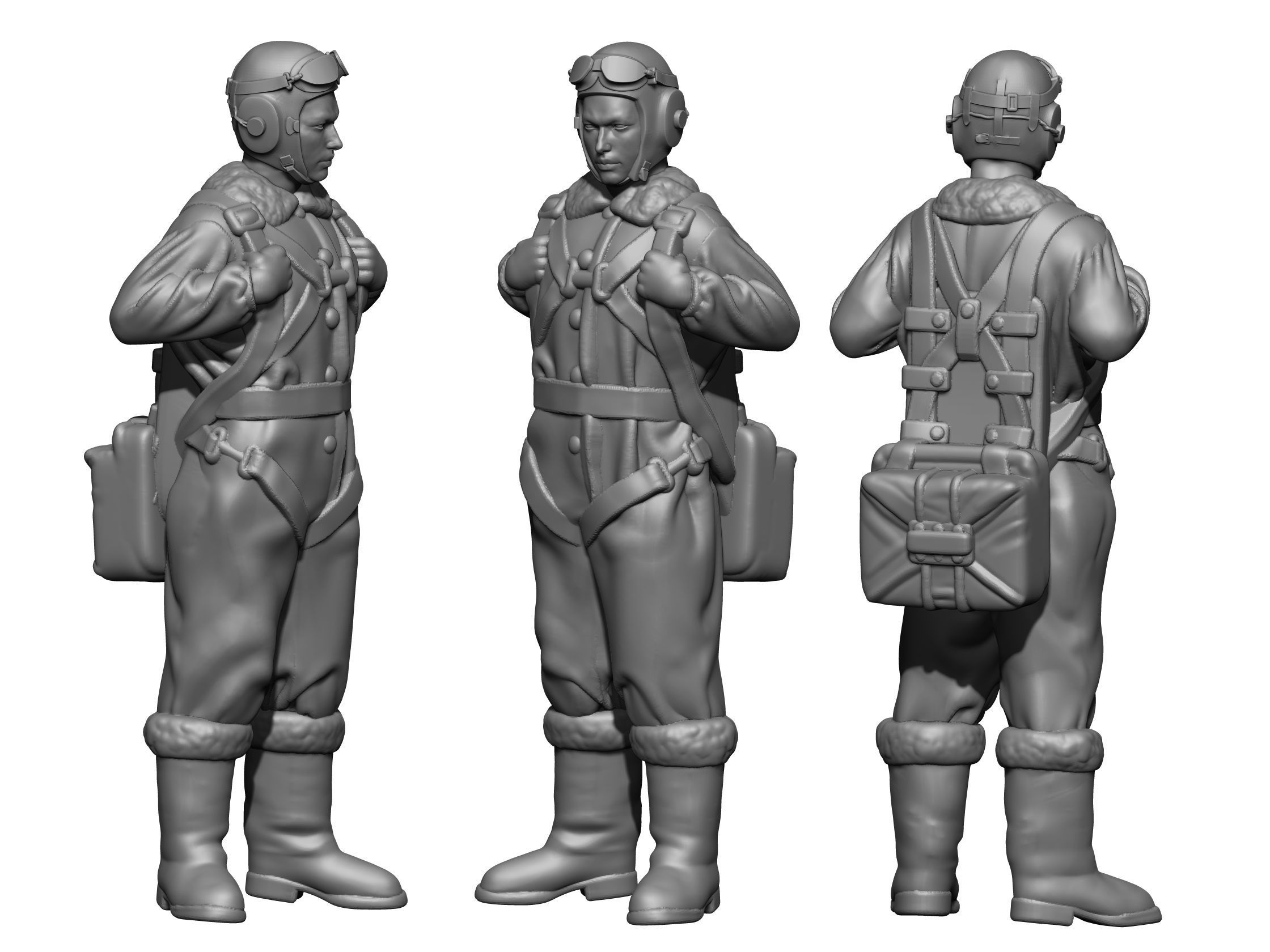 Soviet Pilot 3D print model_5