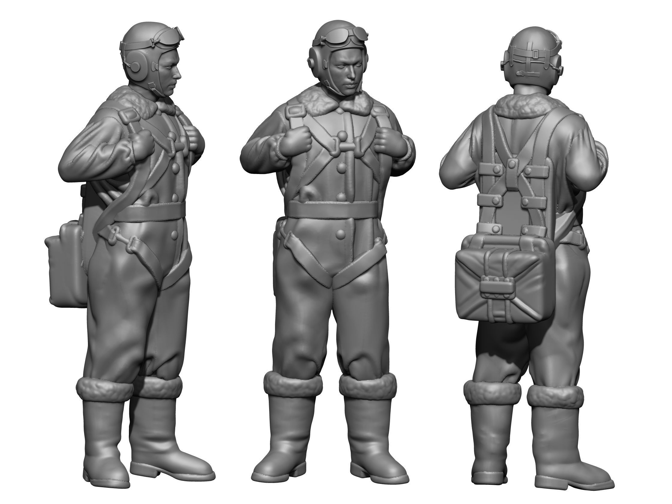 Soviet Pilot 3D print model_4