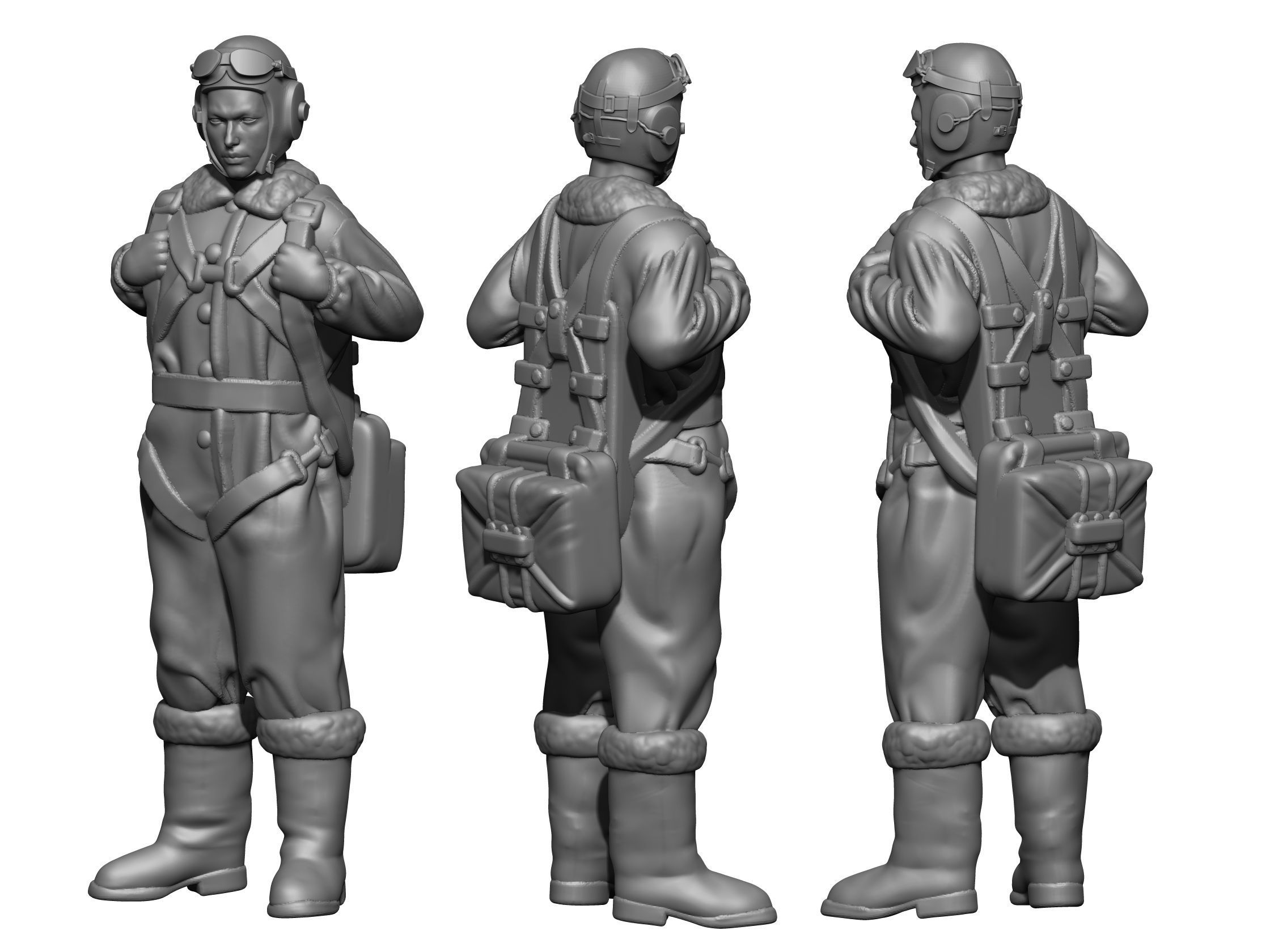 Soviet Pilot 3D print model_7