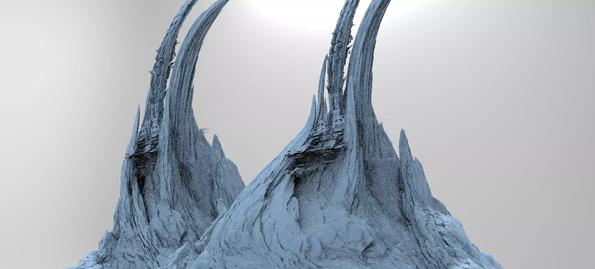 Alien Cliffs Sharp 2 versions 3D model
