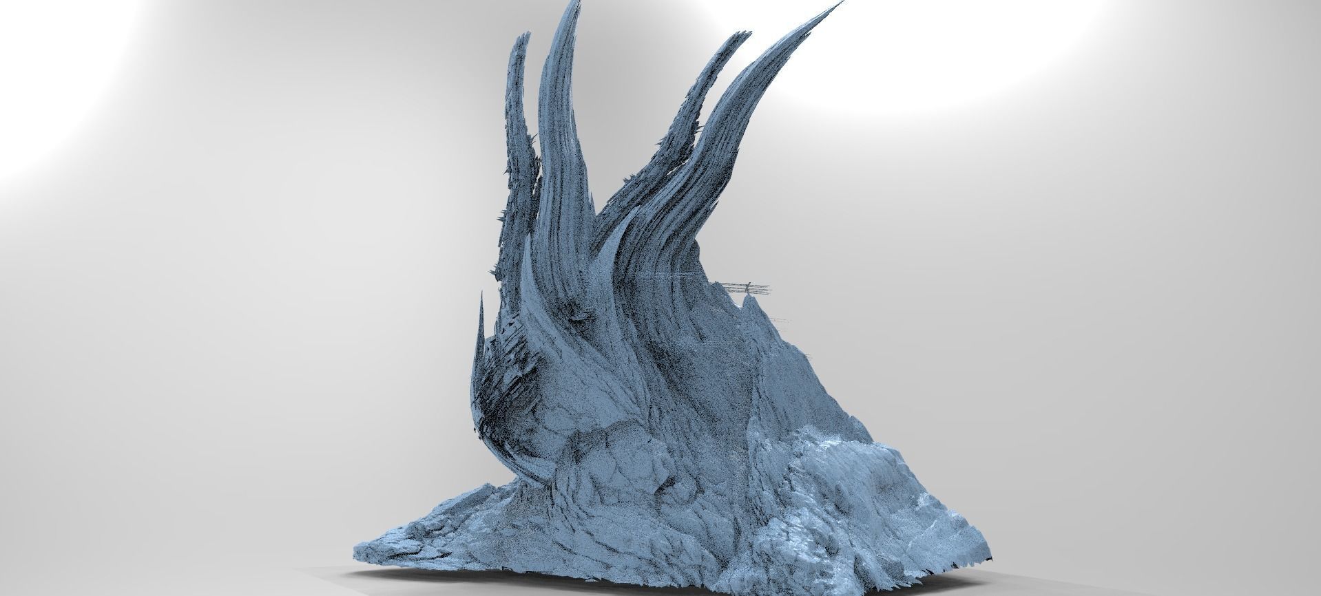 Alien Cliffs structure rock 3D model_1