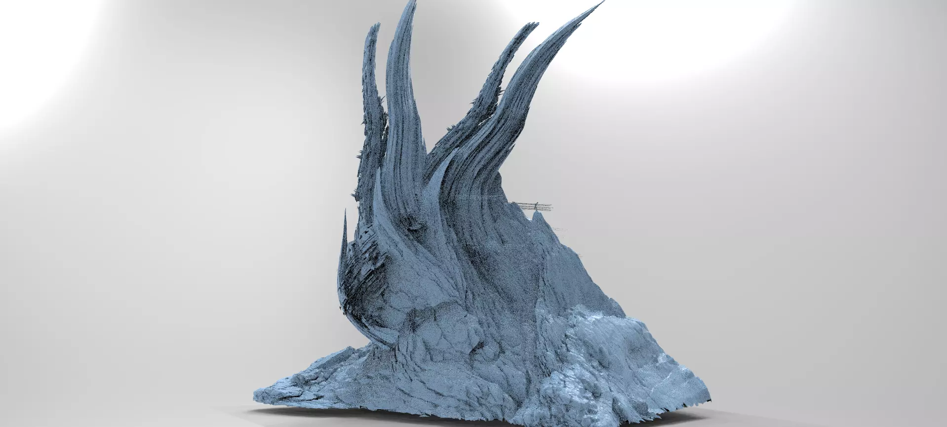 Alien Cliffs structure rock 3D model_0