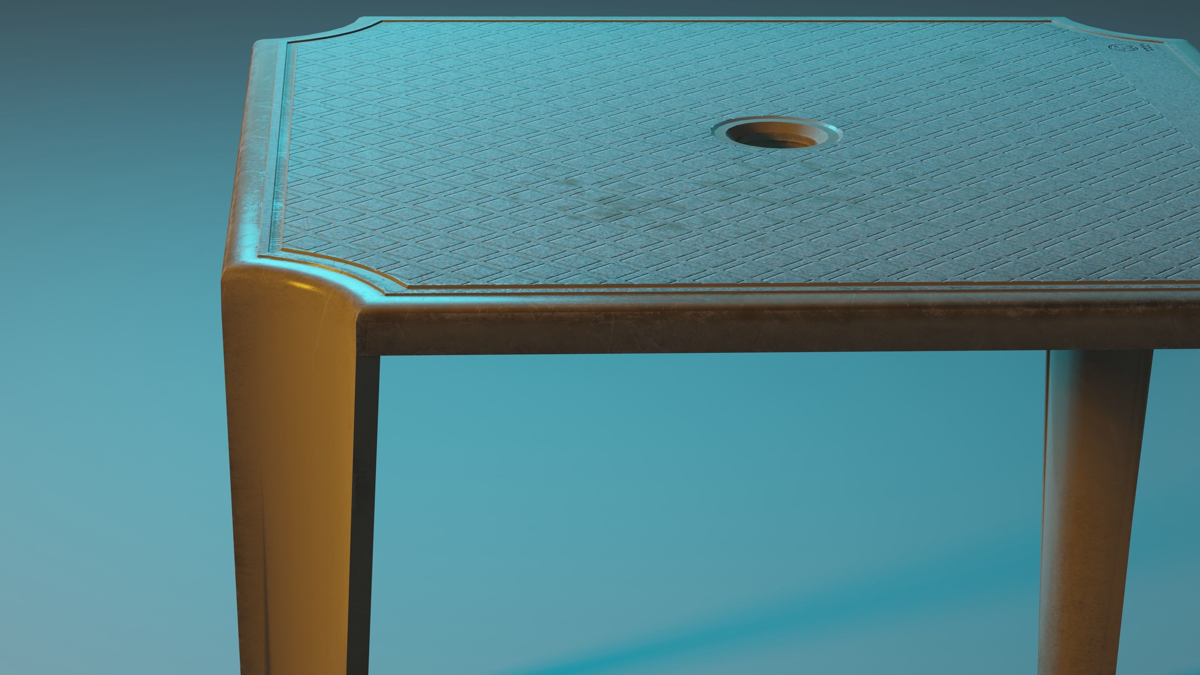table chair and sunshade  3D Model Collection_13