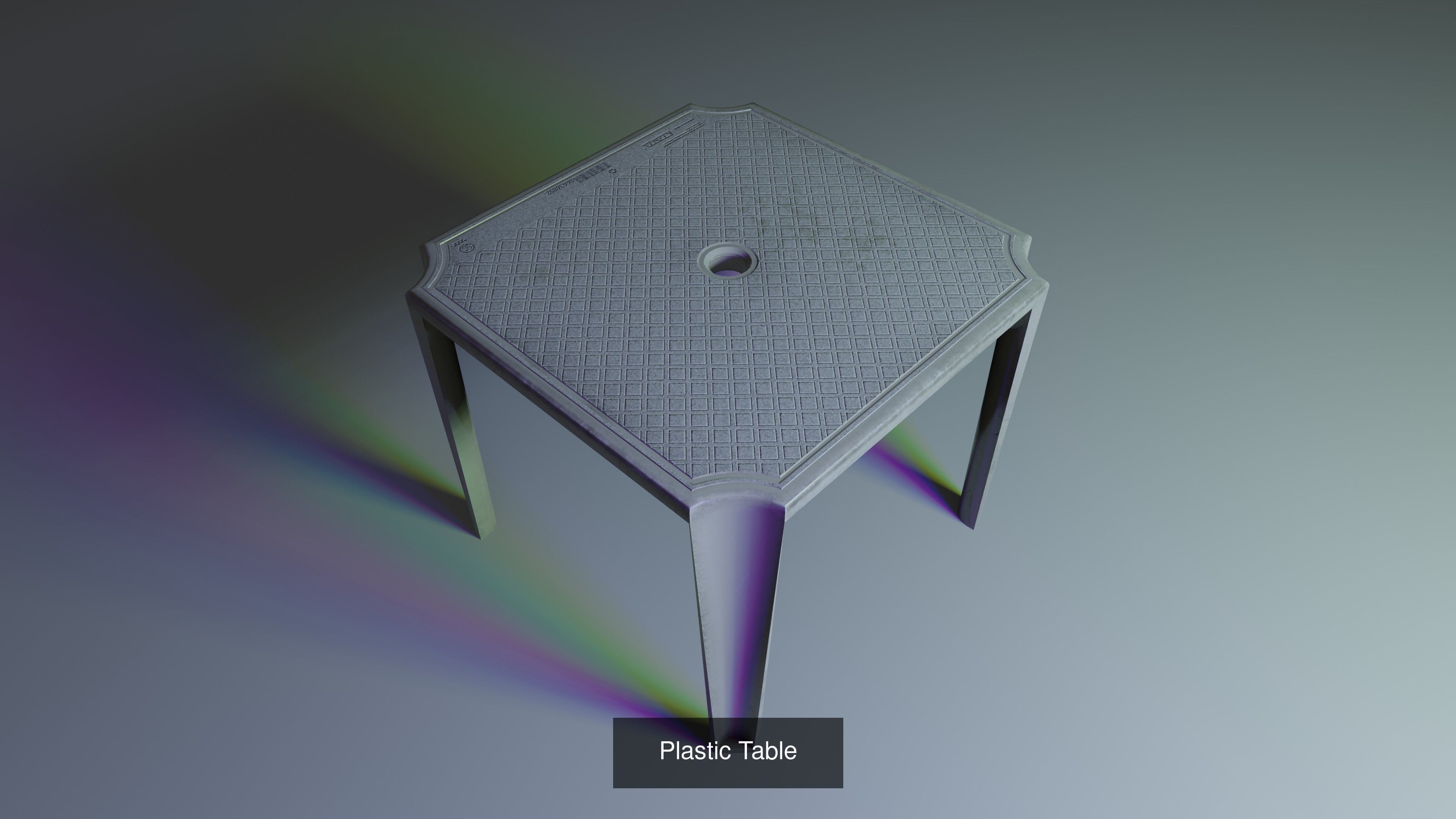 table chair and sunshade  3D Model Collection_3