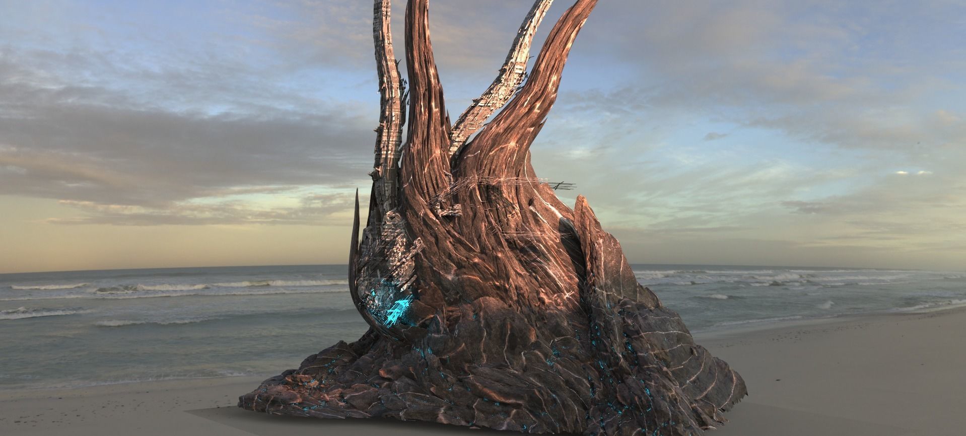 Alien Assassin Cliffs Base 1 3D model_1