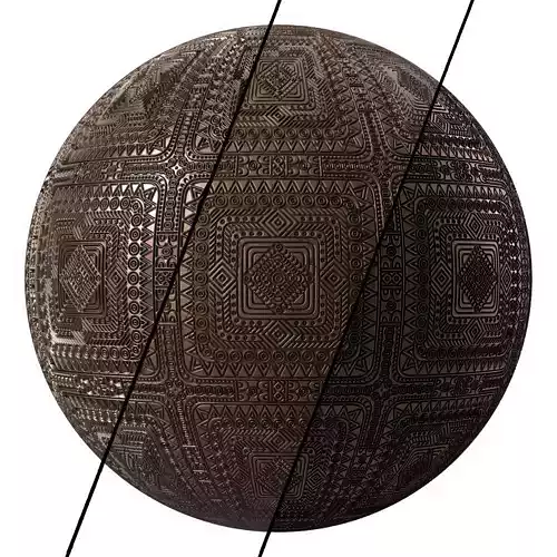 Metal Materials 10- Ornament Metal panels Pbr 4k Seamless