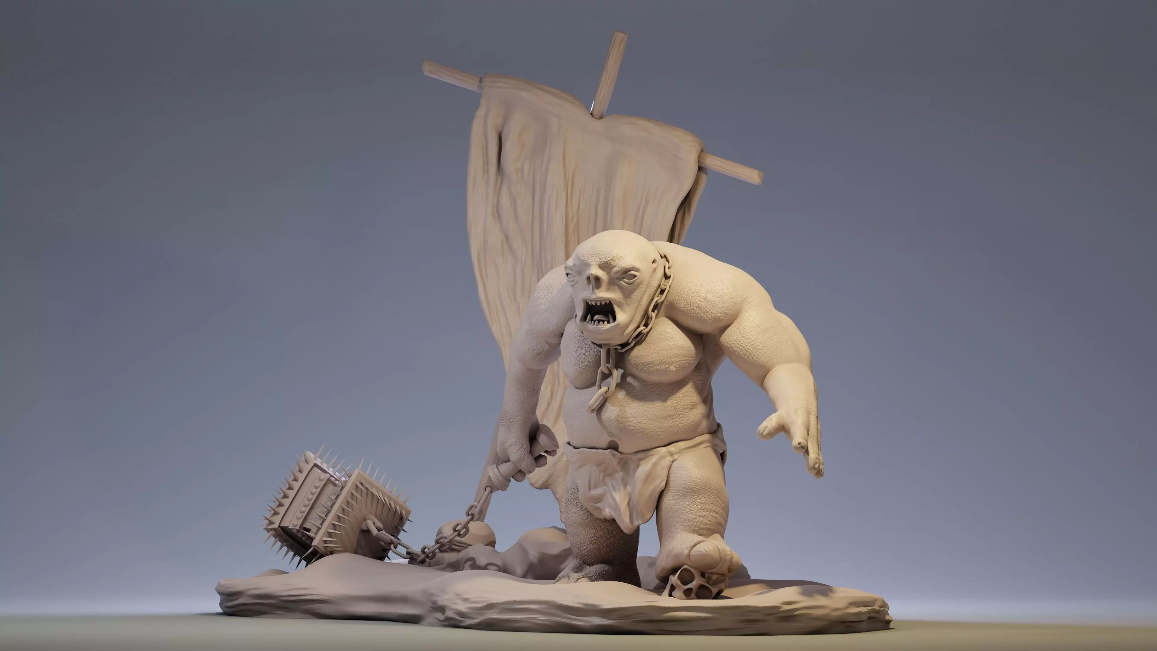 Troll Diorama 3D print model