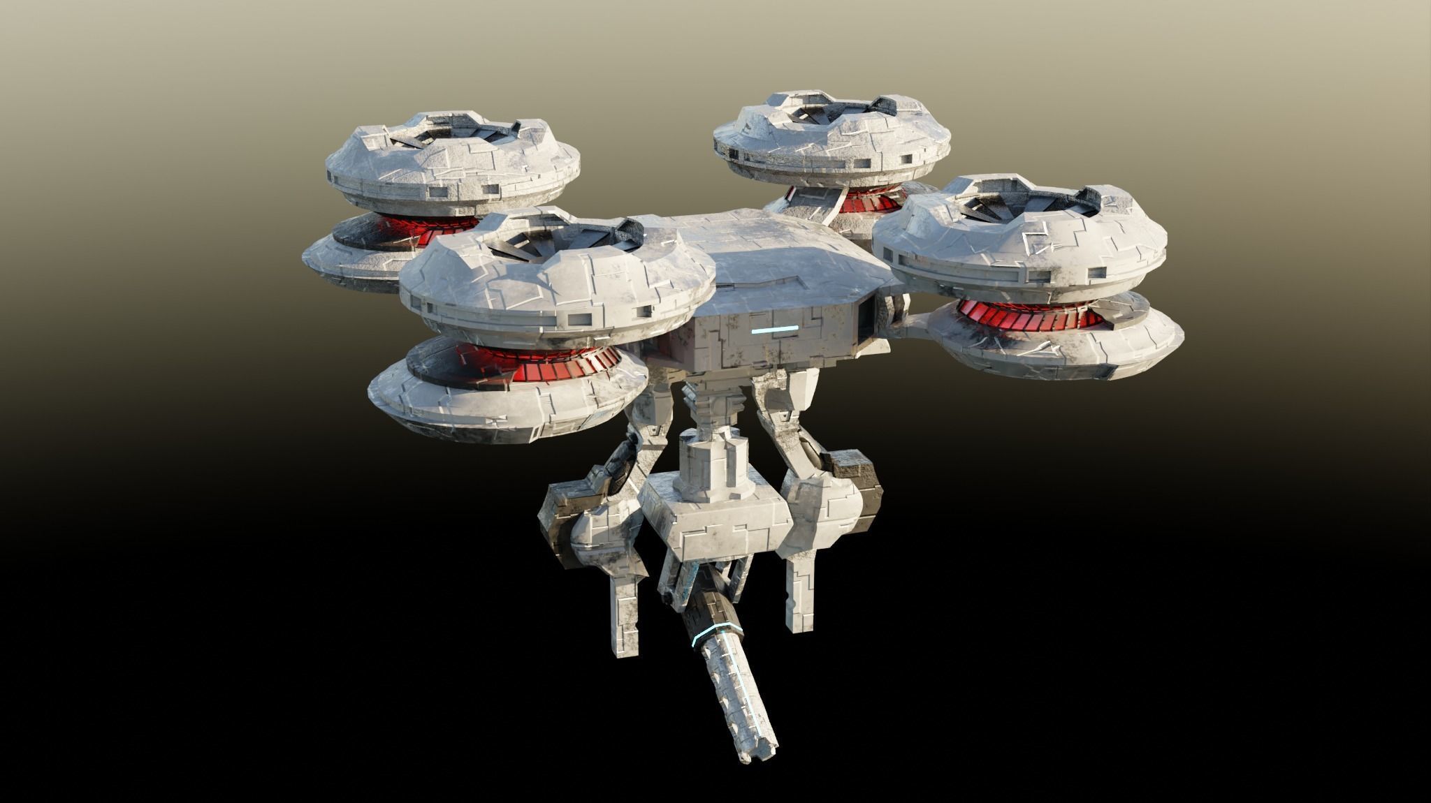 Sci-Fi Drone 3D model_8