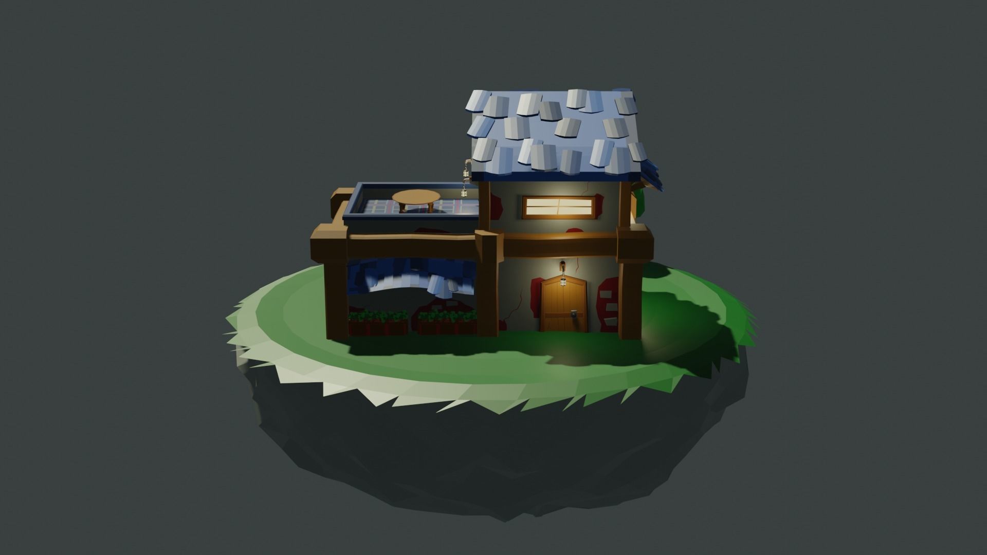 Medieval Building 3D model_4