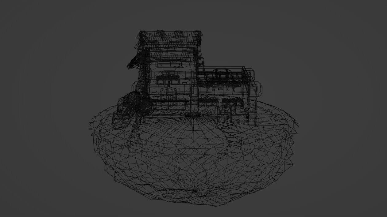 Medieval Building 3D model_3