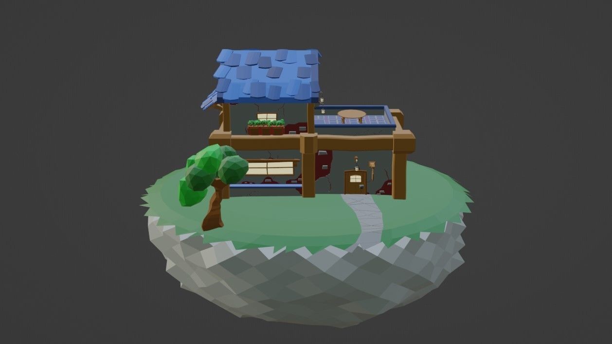 Medieval Building 3D model_1
