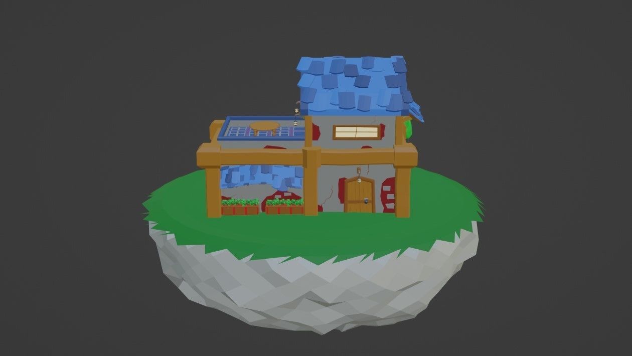 Medieval Building 3D model_5