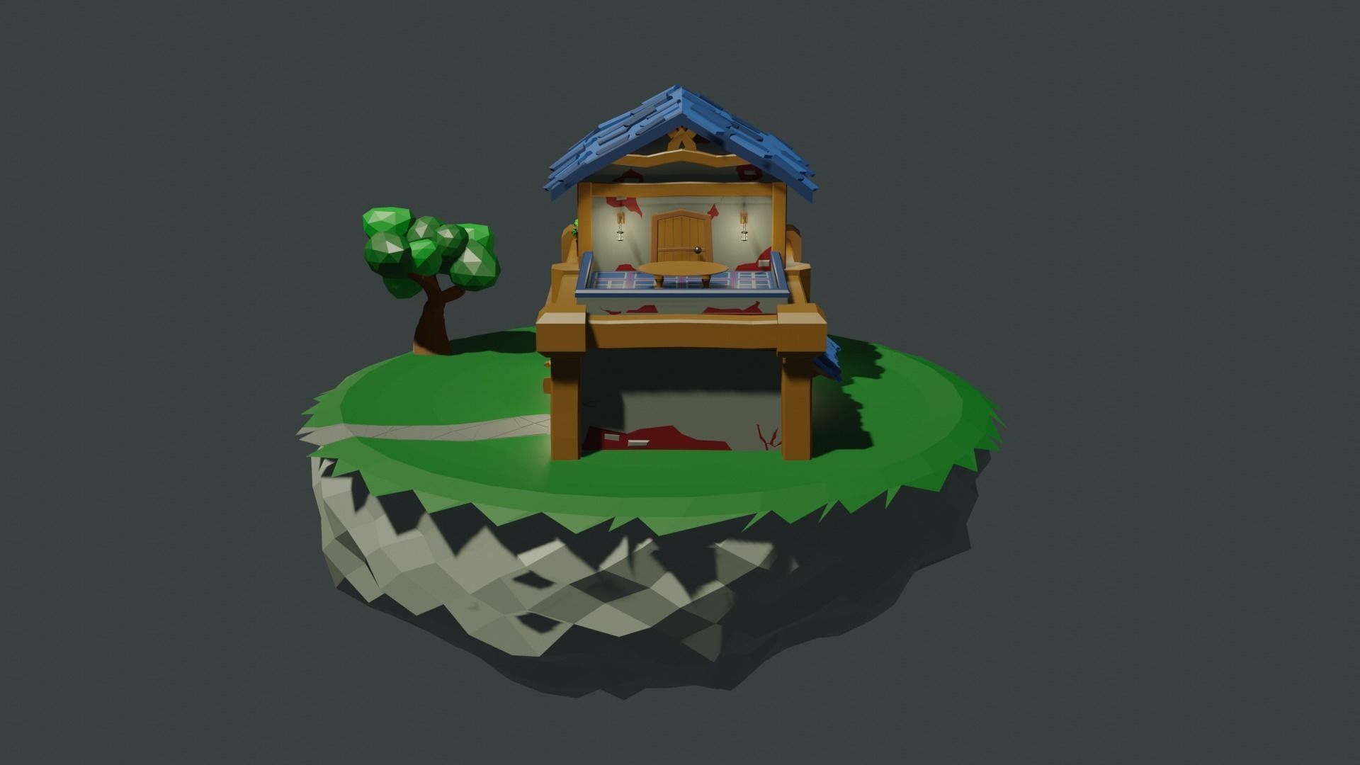 Medieval Building 3D model_12