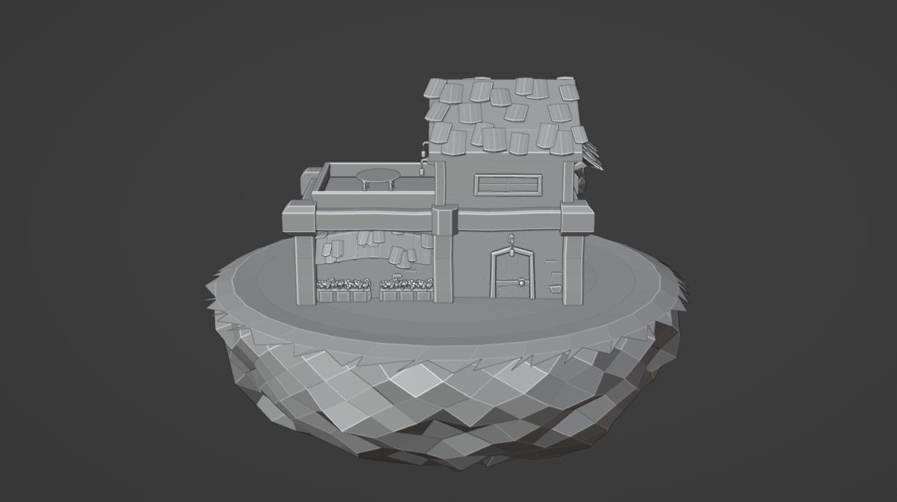 Medieval Building 3D model_6
