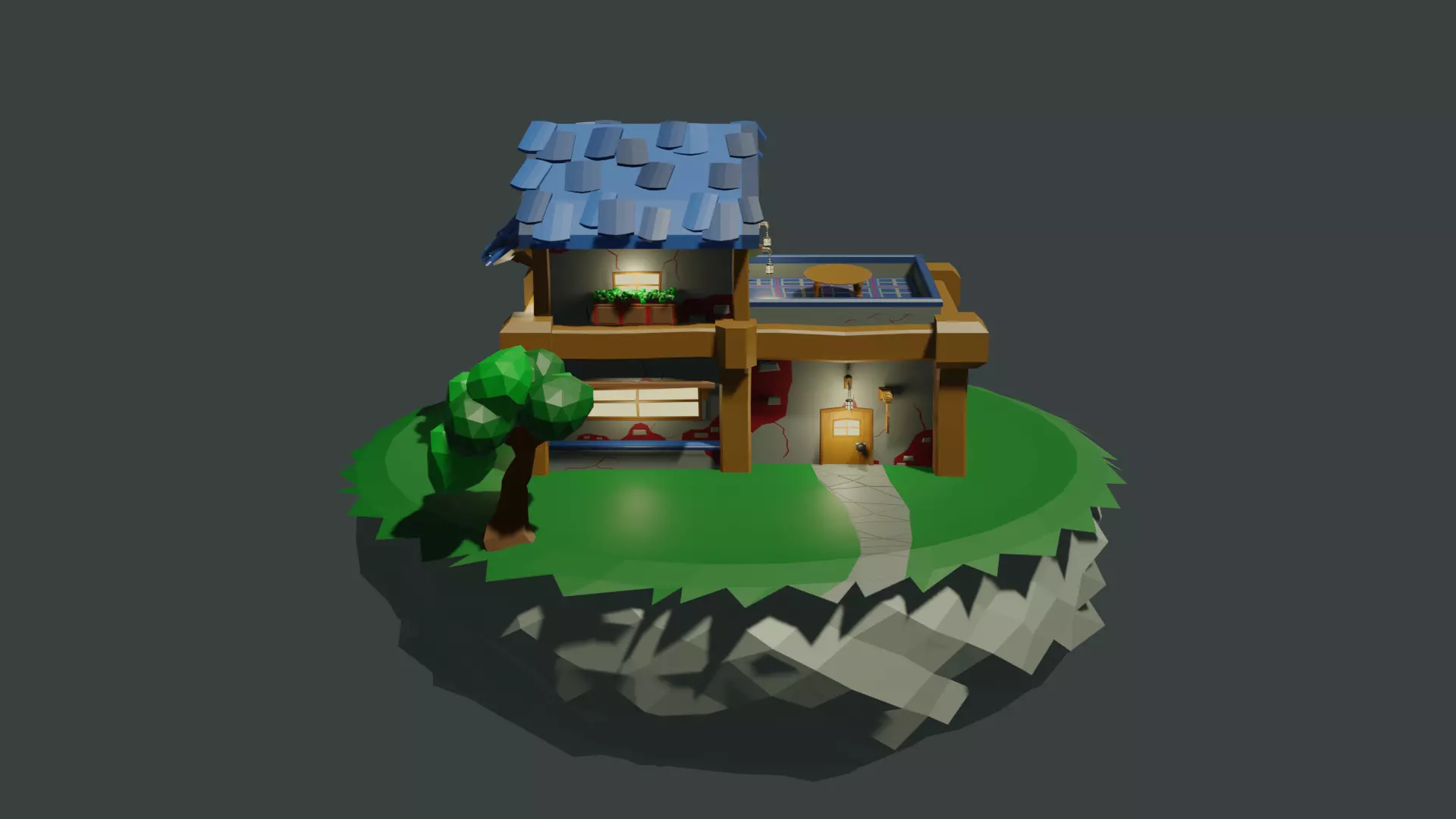 Medieval Building 3D model_0