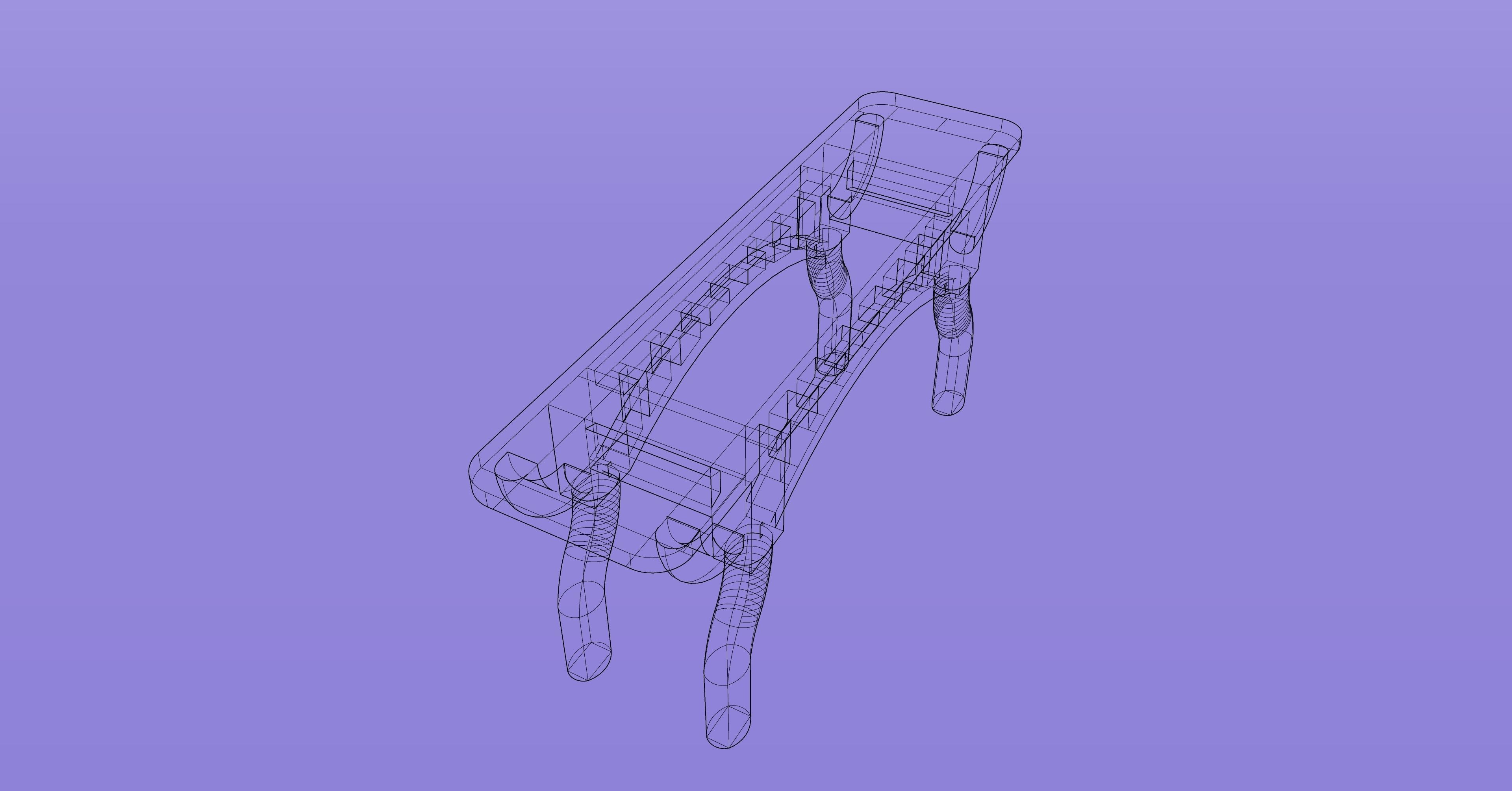 generic console table  3D model_1