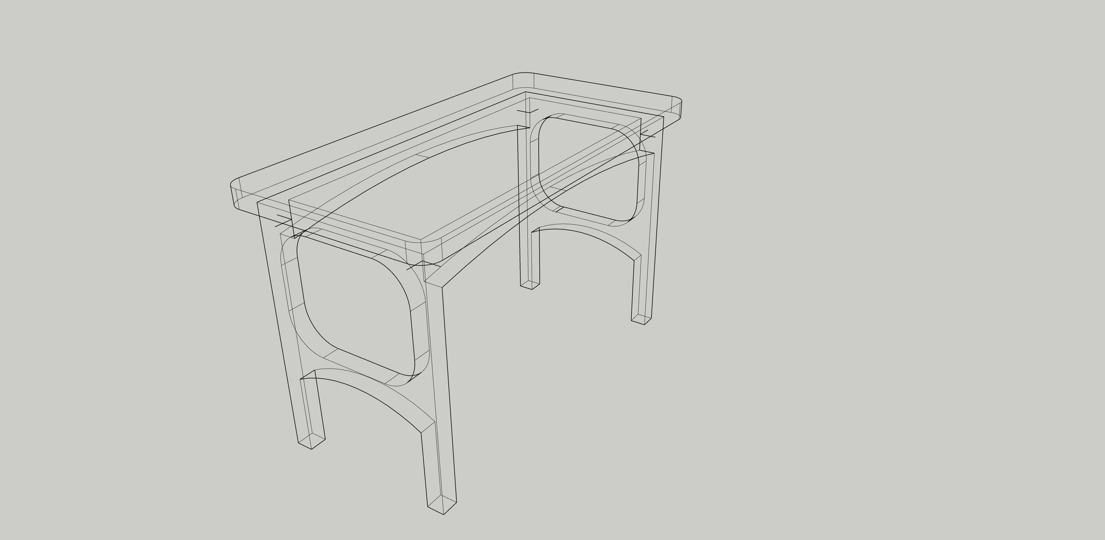 generic console table  3D model_5