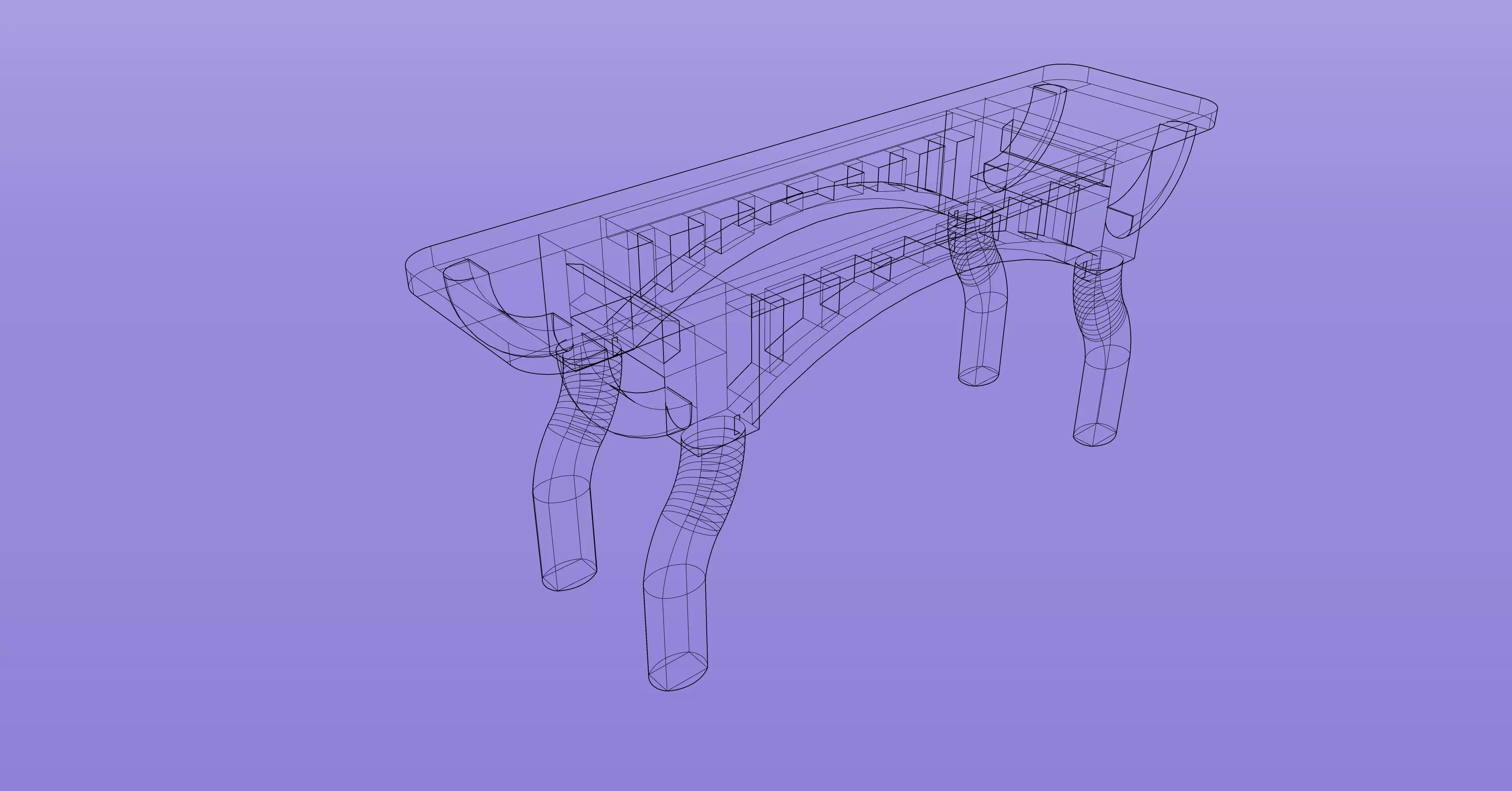 generic console table  3D model_0